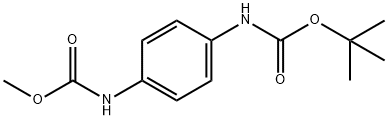 Tert-butyl N-[4-(methoxycarbonylamino)phenyl]carbamate Struktur