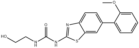 Urea, N-(2-hydroxyethyl)-N'-[6-(2-methoxyphenyl)-2-benzothiazolyl]- Struktur