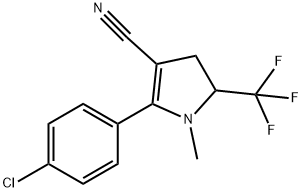 2-(4-chlorop henyl)-4，5-dihydro-1-methyl-5-(trifluoromethyl)-1H-pyr role-3-carbonitrile Struktur