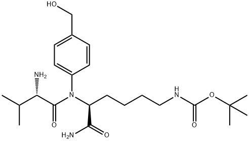 Val-Lys(Boc)-PAB Struktur