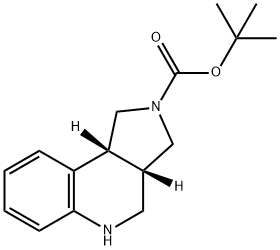 2H-Pyrrolo[3,4-c]quinoline-2-carboxylic acid, 1,3,3a,4,5,9b-hexahydro-, 1,1-dimethylethyl ester, (3aS,9bR)- Struktur