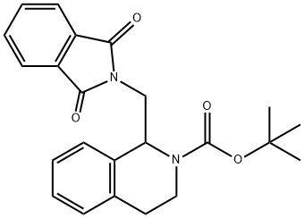 2(1H)-Isoquinolinecarboxylic acid, 1-[(1,3-dihydro-1,3-dioxo-2H-isoindol-2-yl)methyl]-3,4-dihydro-, 1,1-dimethylethyl ester Struktur