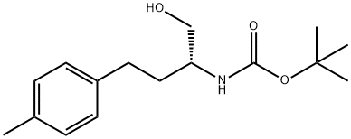 Carbamic acid, N-[(1R)-1-(hydroxymethyl)-3-(4-methylphenyl)propyl]-, 1,1-dimethylethyl ester Struktur