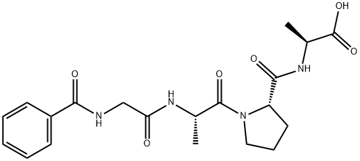 (S)-2-((S)-1-((S)-2-(2-Benzamidoacetamido)propanoyl)pyrrolidine-2-carboxamido)propanoic acid Struktur