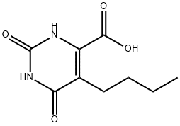 5-Butyl-1,2,3,6-tetrahydro-2,6-dioxo-4-pyrimidinecarboxylic acid Struktur