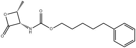 Carbamic acid, N-[(2R,3S)-2-methyl-4-oxo-3-oxetanyl]-, 5-phenylpentyl ester Struktur