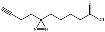 3H-Diazirine-3-pentanoic acid, 3-(3-butyn-1-yl)- Struktur