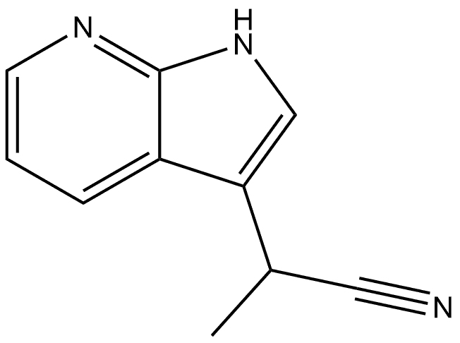 1H-Pyrrolo[2,3-b]pyridine-3-acetonitrile, α-methyl- Struktur