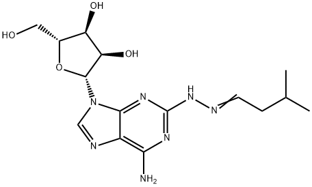 Adenosine, 2-[2-(3-methylbutylidene)hydrazinyl]- Struktur