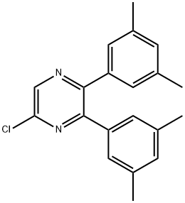 Pyrazine, 5-chloro-2,3-bis(3,5-dimethylphenyl)- Struktur