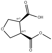 3,4-Furandicarboxylic acid, tetrahydro-, 3-methyl ester, (3R,4S)-rel- Struktur