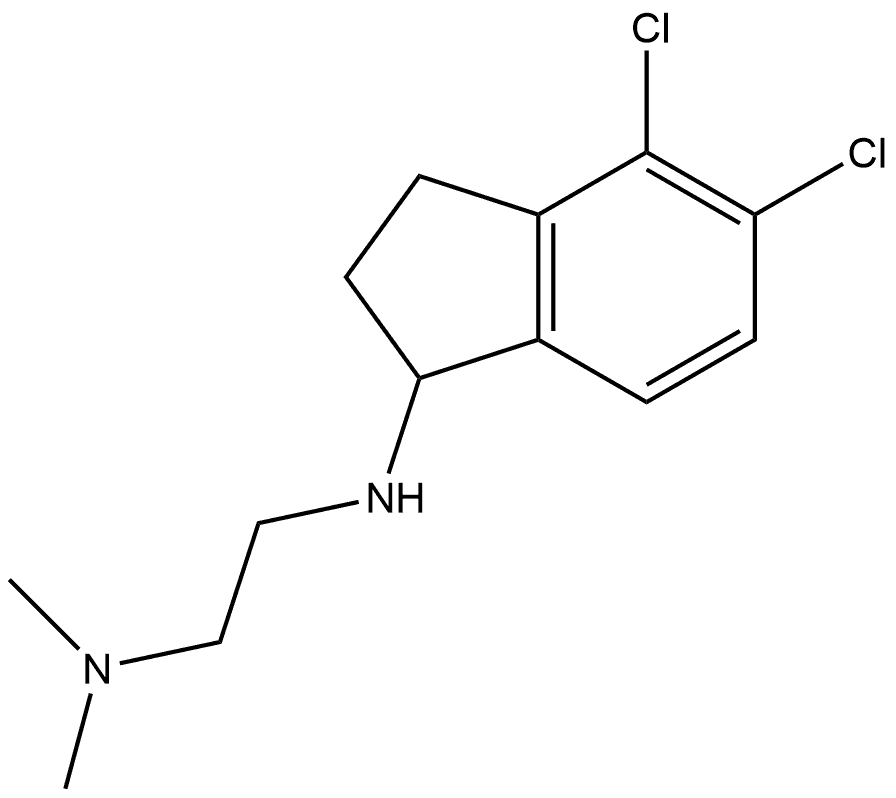 4,5-dichloro-N-[2-(dimethylamino)ethyl]-2,3-dihydro-1H-inden-1-amine Struktur