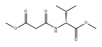 D-Valine, N-(3-methoxy-1,3-dioxopropyl)-, methyl ester Struktur