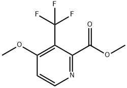 2-Pyridinecarboxylic acid, 4-methoxy-3-(trifluoromethyl)-, methyl ester Struktur