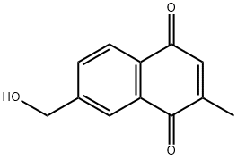 1,4-Naphthalenedione, 7-(hydroxymethyl)-2-methyl- Struktur