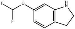 1H-Indole, 6-(difluoromethoxy)-2,3-dihydro- Struktur