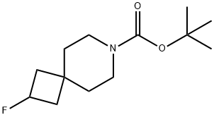 7-Azaspiro[3.5]nonane-7-carboxylic acid, 2-fluoro-, 1,1-dimethylethyl ester Struktur