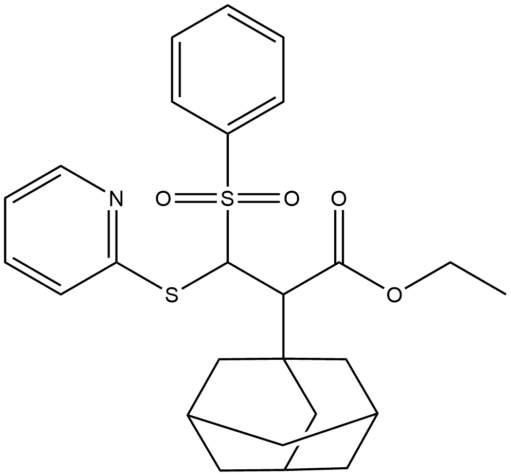 Tricyclo[3.3.1.13,7]decane-1-acetic acid, α-[(phenylsulfonyl)(2-pyridinylthio)methyl]-, ethyl ester