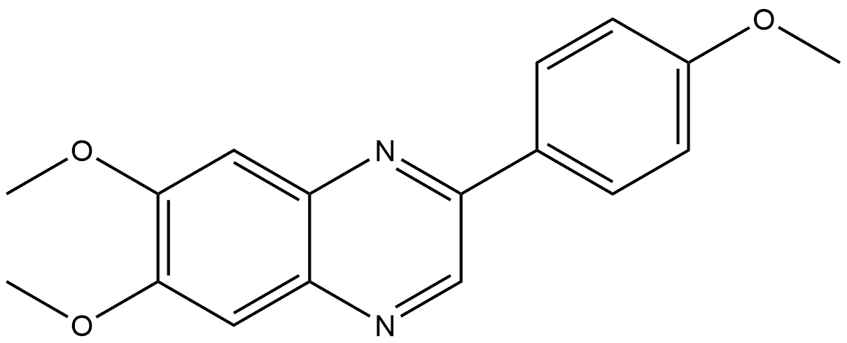 6,7-dimethoxy-2-(4-methoxyphenyl)quinoxaline Struktur