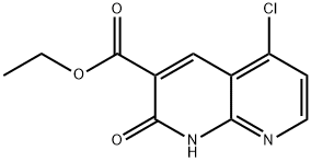 Ethyl 5-chloro-2-oxo-1,2-dihydro-1,8-naphthyridine-3-carboxylate Struktur