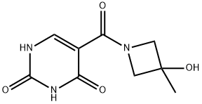 5-(3-Hydroxy-3-methyl-azetidine-1-carbonyl)-1h-pyrimidine-2,4-dione Struktur