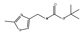 Carbamic acid, N-[(2-methyl-4-thiazolyl)methyl]-, 1,1-dimethylethyl ester Struktur