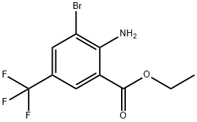 Benzoic acid, 2-amino-3-bromo-5-(trifluoromethyl)-, ethyl ester Struktur