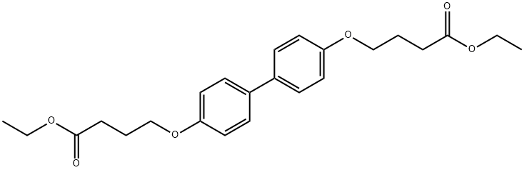 Butanoic acid, 4,4'-[[1,1'-biphenyl]-4,4'-diylbis(oxy)]bis-, diethyl ester (9CI) Struktur