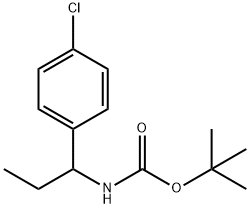 Carbamic acid, N-[1-(4-chlorophenyl)propyl]-, 1,1-dimethylethyl ester Struktur