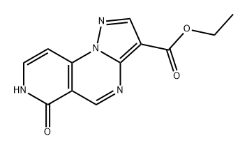 Pyrazolo[1,5-a]pyrido[3,4-e]pyrimidine-3-carboxylic acid, 6,7-dihydro-6-oxo-, ethyl ester Struktur