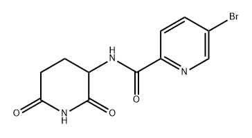 2-Pyridinecarboxamide, 5-bromo-N-(2,6-dioxo-3-piperidinyl)- Struktur