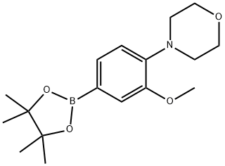 4-(2-methoxy-4-(4,4,5,5-tetramethyl-1,3,2-dioxaborolan-2-yl)phenyl)morpholine Struktur