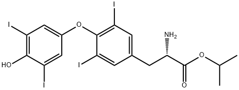 L-Tyrosine, O-(4-hydroxy-3,5-diiodophenyl)-3,5-diiodo-, 1-methylethyl ester Struktur