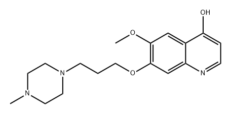 4-Quinolinol, 6-methoxy-7-[3-(4-methyl-1-piperazinyl)propoxy]- Struktur