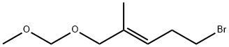 2-Pentene, 5-bromo-1-(methoxymethoxy)-2-methyl-, (2E)- Struktur