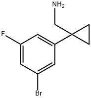 [1-(3-bromo-5-fluorophenyl)cyclopropyl]methanamine Struktur