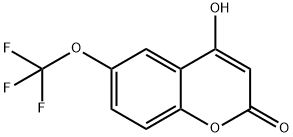 2H-1-Benzopyran-2-one, 4-hydroxy-6-(trifluoromethoxy)- Struktur