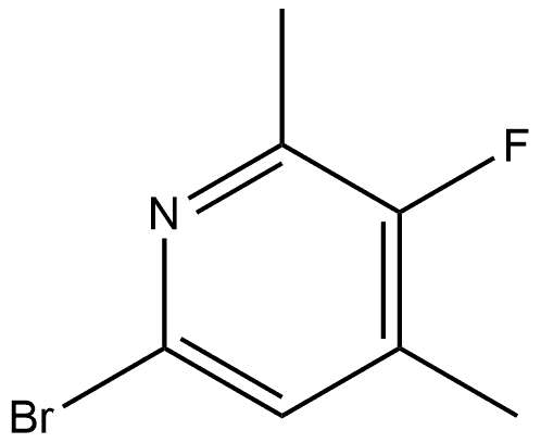 6-Bromo-3-fluoro-2,4-dimethylpyridine Struktur