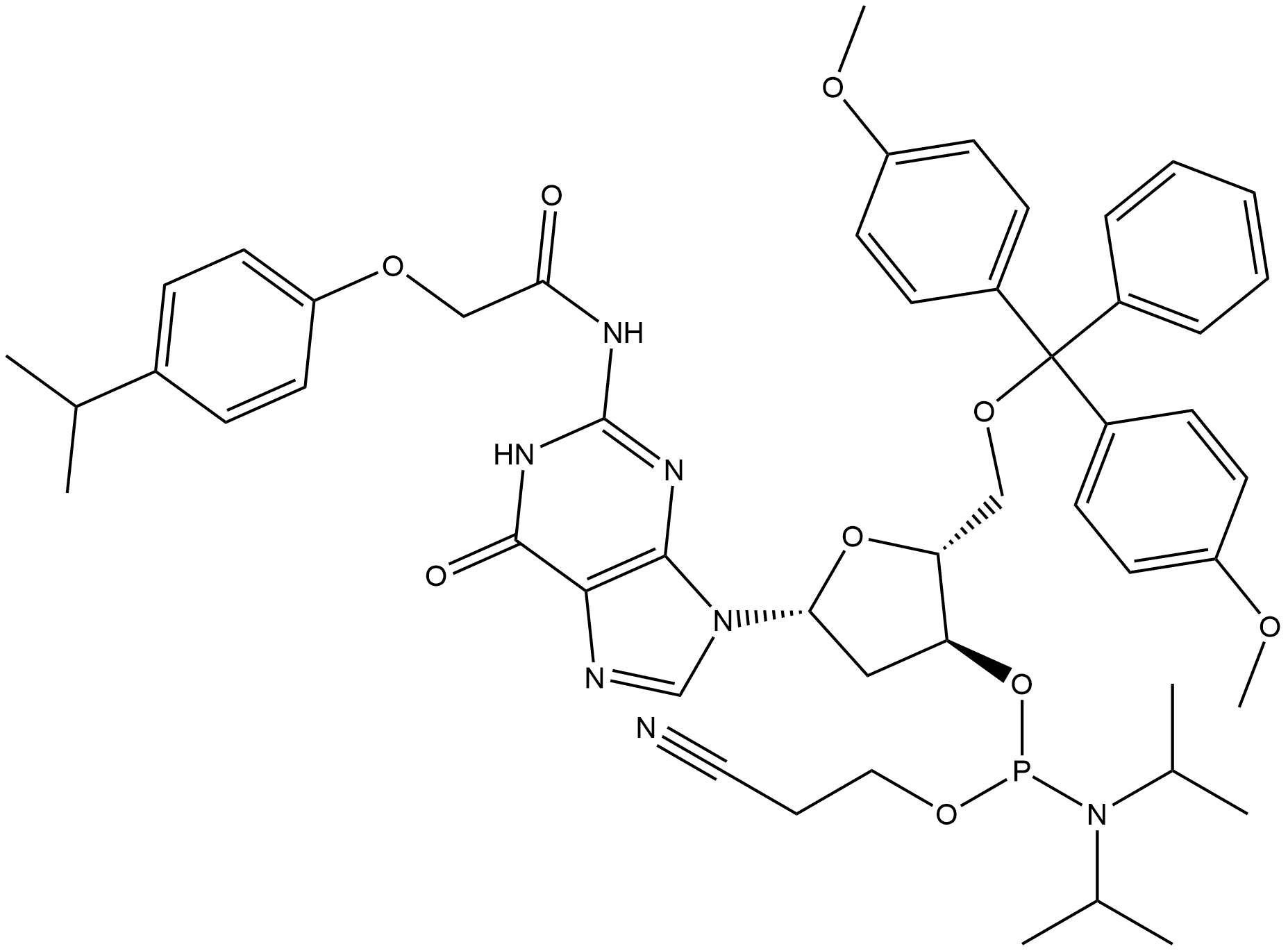 5'-Dimethoxytrityl-N-p-isopropyl-phenoxyacetyl-2'-deoxyGuanosine, 3'-[(2-cyanoethyl)-(N,N-diisopropyl)]-phosphoramidite