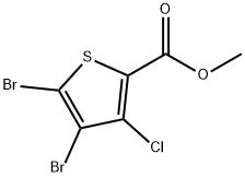 2-Thiophenecarboxylic acid, 4,5-dibromo-3-chloro-, methyl ester Struktur