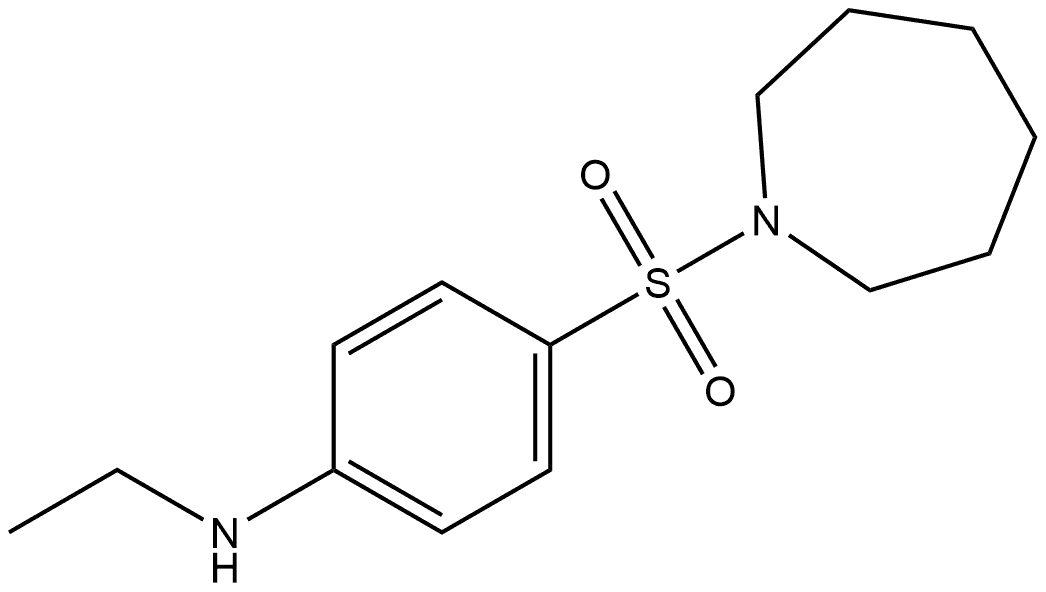 4-(azepan-2-ylsulfonyl)-N-ethylaniline Struktur