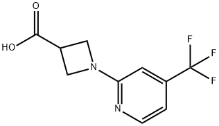 3-Azetidinecarboxylic acid, 1-[4-(trifluoromethyl)-2-pyridinyl]- Struktur