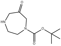 1H-1,4-Diazepine-1-carboxylic acid, hexahydro-6-oxo-, 1,1-dimethylethyl ester Struktur