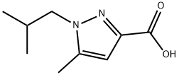 1H-Pyrazole-3-carboxylic acid, 5-methyl-1-(2-methylpropyl)- Struktur