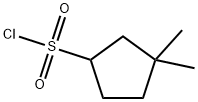 3,3-dimethylcyclopentane-1-sulfonyl chloride Struktur