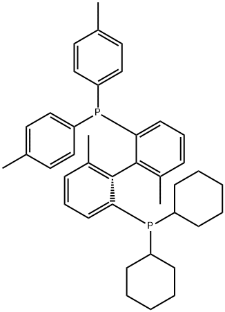 (R)-Dicyclohexyl(2'-(di-p-tolylphosphino)-6,6'-dimethyl-[1,1'-biphenyl]-2-yl)phosphine Struktur