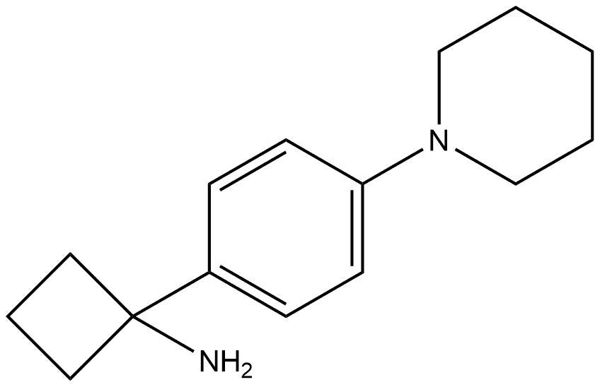 1-4-(1-Piperidinyl)phenylcyclobutanamine Struktur