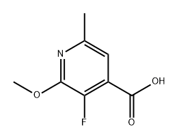 4-Pyridinecarboxylic acid, 3-fluoro-2-methoxy-6-methyl- Struktur