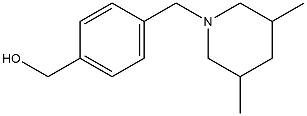 4-[(3,5-Dimethyl-1-piperidinyl)methyl]benzenemethanol Struktur