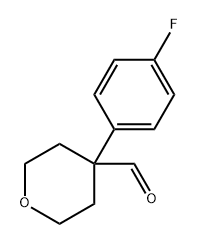 2H-Pyran-4-carboxaldehyde, 4-(4-fluorophenyl)tetrahydro- Struktur